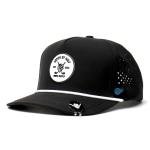 BRIMZ Golf Performance Hat - Breathable Sweat & Water Resistant Golfing Snapback Cap with Tee Holder & Magnetic Ball Marker (Black)