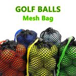 JKL 5 Pack Small Golf Ball Bags, Golf Mesh Bags,Sports Net, Round Storag,little nylon mesh bag,Colorful Drawstring mesh Bags for accessories（Red Yellow Blue Green Black）