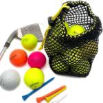 JKL 5 Pack Small Golf Ball Bags, Golf Mesh Bags,Sports Net, Round Storag,little nylon mesh bag,Colorful Drawstring mesh Bags for accessories（Red Yellow Blue Green Black）