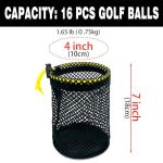 JKL 5 Pack Small Golf Ball Bags, Golf Mesh Bags,Sports Net, Round Storag,little nylon mesh bag,Colorful Drawstring mesh Bags for accessories（Red Yellow Blue Green Black）