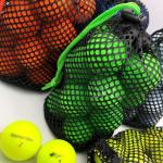 JKL 5 Pack Small Golf Ball Bags, Golf Mesh Bags,Sports Net, Round Storag,little nylon mesh bag,Colorful Drawstring mesh Bags for accessories（Red Yellow Blue Green Black）