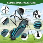 XDriveMax 8 Pieces Complete Mens Golf Club Set Right/Left Hand for Men Women Includes Stand Bag with Rain Hood, 3# Fairway Wood with Head Covers, 5# Hybrid, 5#, 7#, 9# S# Irons and Putter