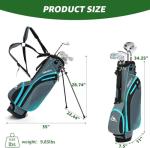 XDriveMax 8 Pieces Complete Mens Golf Club Set Right/Left Hand for Men Women Includes Stand Bag with Rain Hood, 3# Fairway Wood with Head Covers, 5# Hybrid, 5#, 7#, 9# S# Irons and Putter