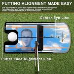 BIRDIEBLAST Golf Putting Mirror, Putting Mirror Training Aid for Golf with Putter Line,Putting Mirror for Golf Putting Practice for Beginners (Putting Alignment Mirror), Black
