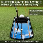 BIRDIEBLAST Golf Putting Mirror, Putting Mirror Training Aid for Golf with Putter Line,Putting Mirror for Golf Putting Practice for Beginners (Putting Alignment Mirror), Black