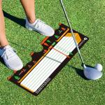 Gismelio Golf Training Mat for Beginners Posture Assistance and Entry-Level Stance Corrector Trainer with Golf Training Aid (‎Surface Non-Woven Fabric+Bottom Rubber)