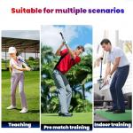 Golf Swing Trainer, Portable Collapsible Trainer, Improve Swing Posture, Golf Grip Trainer, Essential Swing Posture Corrector for Beginners (Right Hand Grip(Blue))