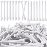 Mudder 2000 Pcs Bamboo Golf Tees Bulk Professional Golf Tees Reduce Friction Side Spin for Club Men Women Kids Accessories(3-1/4 Inch,White)