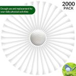 Mudder 2000 Pcs Bamboo Golf Tees Bulk Professional Golf Tees Reduce Friction Side Spin for Club Men Women Kids Accessories(3-1/4 Inch,White)
