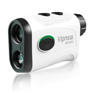 Vipnew Golf Rangefinder with Slope Switch&Magnetic Strip&Flag Locking Vibraition|7X Magnification|1200Yards Range|800mAh Portable Battery|for Distance&Speed&Continue Scan Measurement|Compact|White
