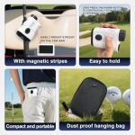 Vipnew Golf Rangefinder with Slope Switch&Magnetic Strip&Flag Locking Vibraition|7X Magnification|1200Yards Range|800mAh Portable Battery|for Distance&Speed&Continue Scan Measurement|Compact|White