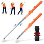 Zanthoxa Retractable Golf Swing Training Aid, Right-Handed Tempo Stick Golf, Golf Click Stick & Retractable Golf Swing Trainer Enhance Swing Rhythm, Grip Strength & Speed for Beginner Golfers
