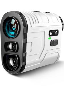 1200 Yards Range Finder Golf with Slope, External Slope Switch for Tournament, 7X Magnification & 0.5s Flag Lock Vibration, Rechargeable Laser Hunting Rangefinder Accessories for Gift,White