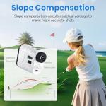 1200 Yards Range Finder Golf with Slope, External Slope Switch for Tournament, 7X Magnification & 0.5s Flag Lock Vibration, Rechargeable Laser Hunting Rangefinder Accessories for Gift,White