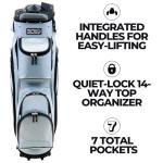 IZZO Golf Vault Golf Cart Bag - Grey