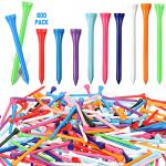 Mudder 600 Pack Golf Tees Bulk Wooden Golf Tees Wood for Men Balls Accessories(3-1/4, 2-3/4, 2-1/8 Inch,Bright Colors)