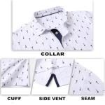 M MAELREG Mens Golf Shirt Short Sleeve Dry Fit Print Moisture Wicking Performance Patterns Collared Polo Shirt