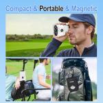 Range Finder Golf Rangefinder with Slope, 1200 Yards Laser Range Finder with 7X Magnification, Rechargeable Golf Range Finder with Flag Lock, Vibration, Magnetic, Golf Accessories for Men and Women