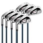 PGM Men's G300 Complete Golf Club Set - Titanium #1 Driver, Draw-Biased Hybrid, High-Strength Iron Set, High Forgiveness Putter, with Stand Bag (Left-Handed, 12Pcs Clubs-Regular)