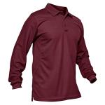 MAGCOMSEN Work Shirts for Men Golf Shirts Polo Shirts for Men T Shirts Fishing Shirts Casual Shirts Quick Dry Shirts Summer Shirts Golf Polo Shirts for Men Wine Red