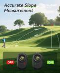 Hoorola Range Finder Golf, 1200 Yards Rangefinder with Slope, 7X Magnification, Flag Pole Locking Vibration, IP54 Water Resistant, Rechargeable Battery, Magnet Stripe, Golf Accessories for Men Women
