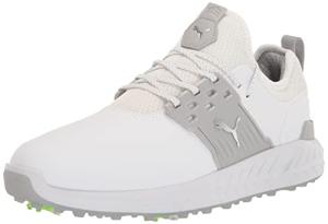 PUMA Men's Ignite Articulate Wide Golf Shoe, White Silver-High Rise, 7.5