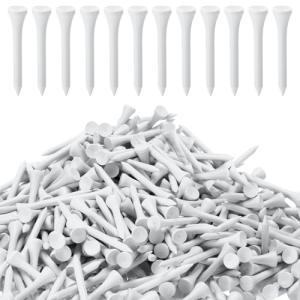 Vinsot 1000 Pcs Golf Tees Bulk 2-1/8 '' Wooden Bamboo Tees Decoration for Men Women Clubs Golf Ball Theme Party Accessories School Supplies