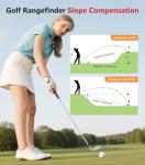 Range Finder Golf Rangefinder with Slope, 1200 Yards Golf Range Finder, 6X Magnification, Flag Locking Vibration, Must Accessories for Golfer