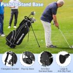Tangkula 9/10 Pieces Men's Complete Golf Clubs Set Right Hand, Includes 460cc Alloy #1 Driver & #3 Fairway Wood & #4 Hybrid & #6/#7/#8/#9/#P Irons & Putter, Golf Club Set