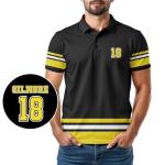 Funny Golf Polo Men Shirts - Short Sleeve UPF Quick Dry Fit Performance Moisture Wicking Stretch Crazy Summer Casual Tropical (Parody Happy Gilmore 18)