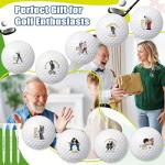 CYjorkbgg 18pcs Funny Golf Balls and 12pcs Seats for Men Humor Trick Novelty Golfer Gift for Dad Boyfriend Unique Professional Practice Ball for Golf Lover Perfect Father’s Day Christmas Birthday Gift