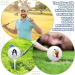 CYjorkbgg 18pcs Funny Golf Balls and 12pcs Seats for Men Humor Trick Novelty Golfer Gift for Dad Boyfriend Unique Professional Practice Ball for Golf Lover Perfect Father’s Day Christmas Birthday Gift