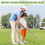 Mudder 600 Pack Golf Tees Bulk Wooden Golf Tees Wood for Men Balls Accessories (2-3/4 Inch,Black, Wood Color)