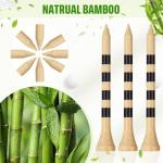 Mudder 600 Pack Golf Tees Bulk Wooden Golf Tees Wood for Men Balls Accessories (2-3/4 Inch,Black, Wood Color)