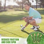 Mudder 600 Pack Golf Tees Bulk Wooden Golf Tees Wood for Men Balls Accessories (2-3/4 Inch,Black, Wood Color)