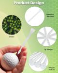 DUPDMKIN Bamboo Golf Tees 1000 PCS, 3-1/4"(83mm) Eco-Friendly Bamboo Golf Tees Bulk, Stronger Than Wood Tees, Reduce Friction & Side Spin