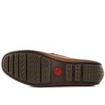 MJNY Mens Casual Comfortable Genuine Leather Lightweight Driving Moccasins Classic Fashion Penny Loafer Slip On Breathable Driving Loafer Cognac Grainy 9.5