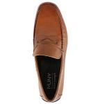 MJNY Mens Casual Comfortable Genuine Leather Lightweight Driving Moccasins Classic Fashion Penny Loafer Slip On Breathable Driving Loafer Cognac Grainy 9.5
