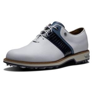 FootJoy Men's Premiere Series - Packard Previous Season Style Golf Shoe, White/Navy/Light Blue, 9.5 Medium