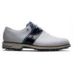 FootJoy Men's Premiere Series - Packard Previous Season Style Golf Shoe, White/Navy/Light Blue, 9.5 Medium