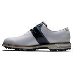 FootJoy Men's Premiere Series - Packard Previous Season Style Golf Shoe, White/Navy/Light Blue, 9.5 Medium
