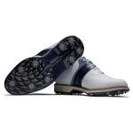 FootJoy Men's Premiere Series - Packard Previous Season Style Golf Shoe, White/Navy/Light Blue, 9.5 Medium