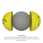 Callaway Warbird Golf Balls (2023 Version, Yellow)