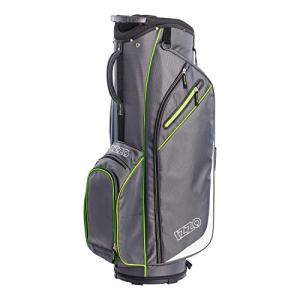 Izzo Golf Izzo Ultra-Lite Cart Golf Bag With Single Strap & Exclusive Features, Gray/Lime, 35’’ x 14’’ x 11’’