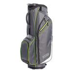 Izzo Golf Izzo Ultra-Lite Cart Golf Bag With Single Strap & Exclusive Features, Gray/Lime, 35’’ x 14’’ x 11’’