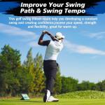 KALAUTO Telescopic Club, Retractable Golf Swing Training Aid with Golf Grip Trainer,Impact Swing Practice & Golf Swing Trainer for Warm-up/Indoor Practice/Strength&Tempo Training (Right-Handed Black)