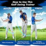 KALAUTO Telescopic Club, Retractable Golf Swing Training Aid with Golf Grip Trainer,Impact Swing Practice & Golf Swing Trainer for Warm-up/Indoor Practice/Strength&Tempo Training (Right-Handed Black)