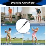 KALAUTO Telescopic Club, Retractable Golf Swing Training Aid with Golf Grip Trainer,Impact Swing Practice & Golf Swing Trainer for Warm-up/Indoor Practice/Strength&Tempo Training (Right-Handed Black)