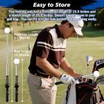 KALAUTO Telescopic Club, Retractable Golf Swing Training Aid with Golf Grip Trainer,Impact Swing Practice & Golf Swing Trainer for Warm-up/Indoor Practice/Strength&Tempo Training (Right-Handed Black)