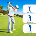 KALAUTO Telescopic Club, Retractable Golf Swing Training Aid with Golf Grip Trainer,Impact Swing Practice & Golf Swing Trainer for Warm-up/Indoor Practice/Strength&Tempo Training (Right-Handed Black)